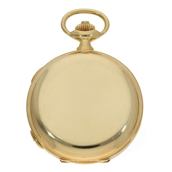 Swiss 18K gold hunting cased astronomical lever watch Circa 1980 Swiss 18K gold hunting cased astronomical lever watch Circa 1980