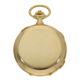 Swiss 18K gold hunting cased astronomical lever watch Circa 1980