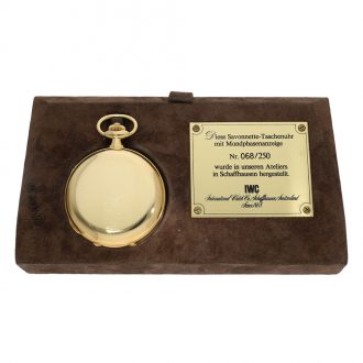 Swiss 18K gold hunting cased astronomical lever watch Circa 1980