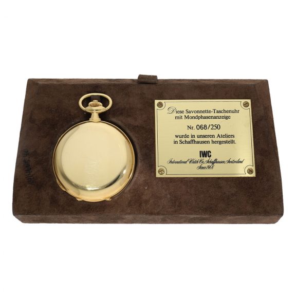 Swiss 18K gold hunting cased astronomical lever watch Circa 1980 Swiss 18K gold hunting cased astronomical lever watch Circa 1980