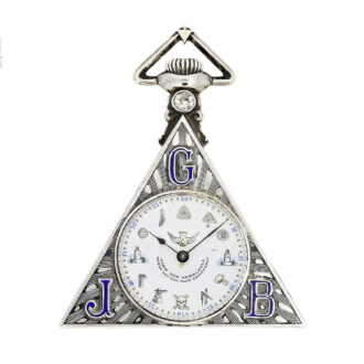 Rare Swiss silver triangular form Masonic watch Circa 1930
