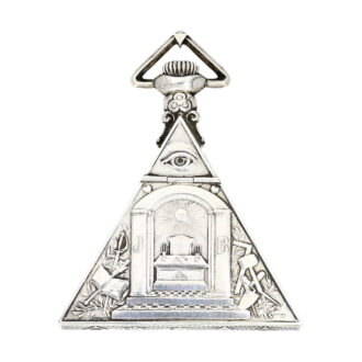 Rare Swiss silver triangular form Masonic watch Circa 1930