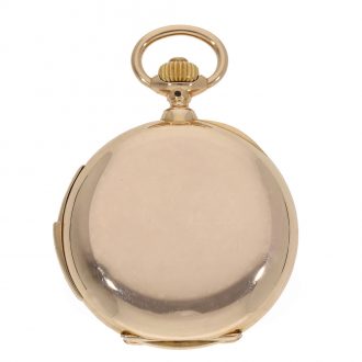 German 18 carat gold hunting cased quarter repeater Circa 1899 German 18 carat gold hunting cased quarter repeater Circa 1899