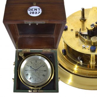 English fine marine chronometer with power reserve indicator Circa 1860
