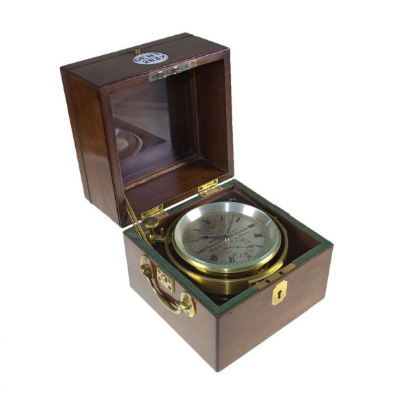 English fine marine chronometer with power reserve indicator Circa 1860 English fine marine chronometer with power reserve indicator Circa 1860