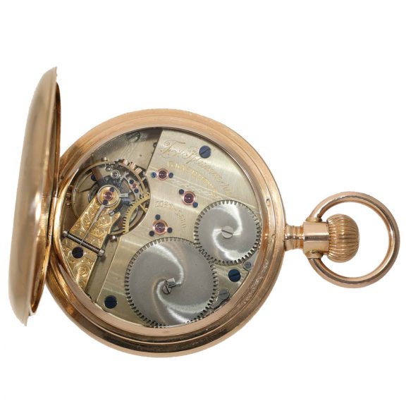 German 18K gold hunting cased quality 1A pocket watch Circa 1880 German 18K gold hunting cased quality 1A pocket watch Circa 1880