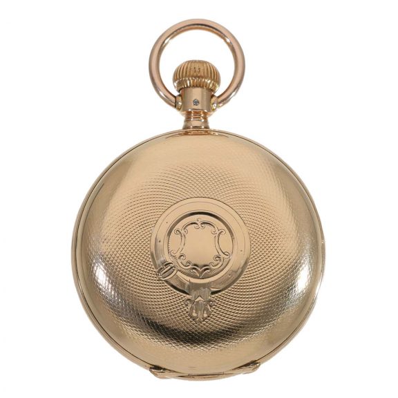 German 18K gold hunting cased quality 1A pocket watch Circa 1880