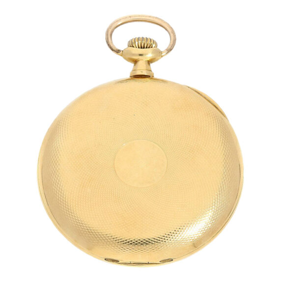Swiss gold erotic open faced pocket watch Circa 1920 Swiss gold erotic open faced pocket watch Circa 1920