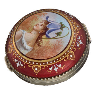 A French verge watch with an enamel Portrait Circa 1800