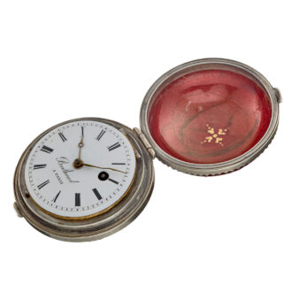 A French verge watch with an enamel Portrait Circa 1800
