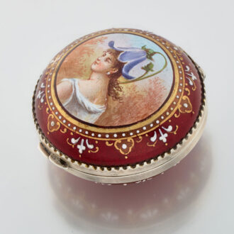 A French verge watch with an enamel Portrait Circa 1800