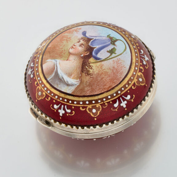 A French verge watch with an enamel Portrait Circa 1800 A French verge watch with an enamel Portrait Circa 1800