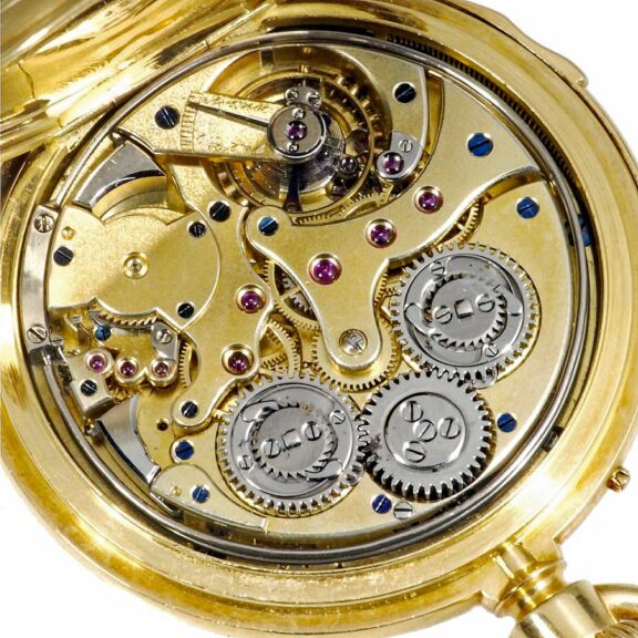 German heavy gold chronometer, minute repeating Circa 1870 German heavy gold chronometer, minute repeating Circa 1870