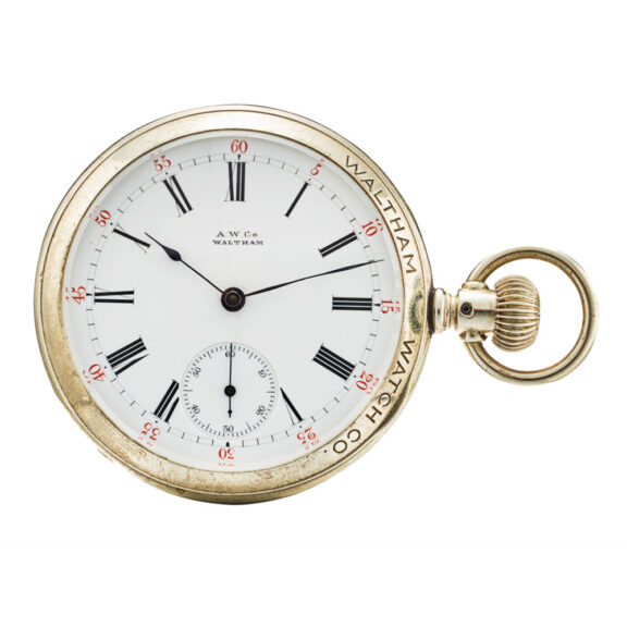 American metal keyless wind lever pocket watch Circa 1900