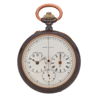 Extreme rare Swiss gunmetal chronograph lever watch Circa 1900