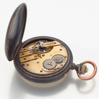 Extreme rare Swiss gunmetal chronograph lever watch Circa 1900