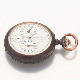 Extreme rare Swiss gunmetal chronograph lever watch Circa 1900