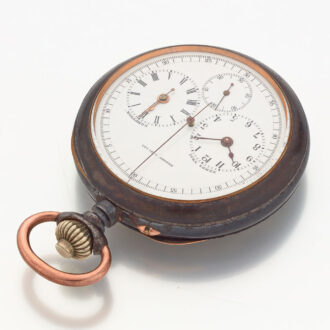 Extreme rare Swiss gunmetal chronograph lever watch Circa 1900