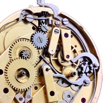Extreme rare Swiss gunmetal chronograph lever watch Circa 1900