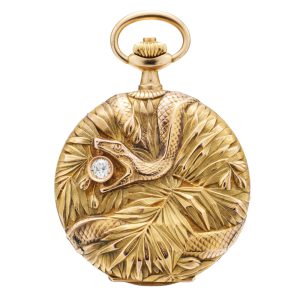 Fine Swiss 14 carat gold open faced lever watch Circa 1910