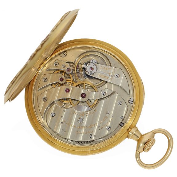 Swiss 18 carat gold and enamel high relief lever watch Circa 1907 Swiss 18 carat gold and enamel high relief lever watch Circa 1907