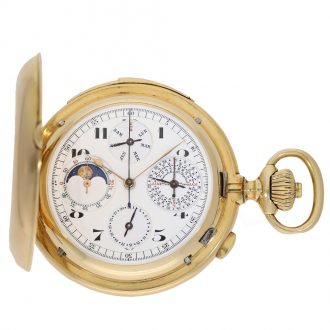 Swiss 18 carat gold complicated watch with nine complications Circa 1905