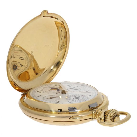 Swiss 18 carat gold complicated watch with nine complications Circa 1905 Swiss 18 carat gold complicated watch with nine complications Circa 1905