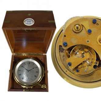 English deck chronometer with eight day movement Circa 1920