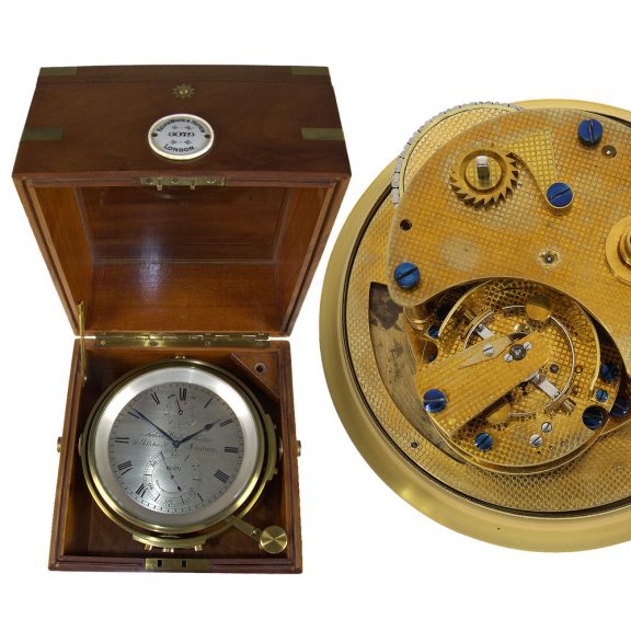 English deck chronometer with eight day movement Circa 1920
