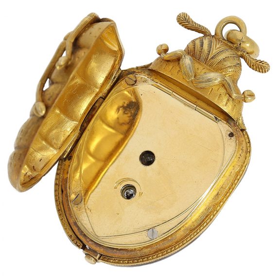 Probably Swiss gold and enamel beetle-form watch Circa 1870 Probably Swiss gold and enamel beetle-form watch Circa 1870