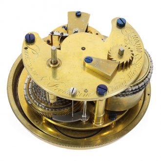 English brass marine deck chronometer eight day chronometer Circa 1820