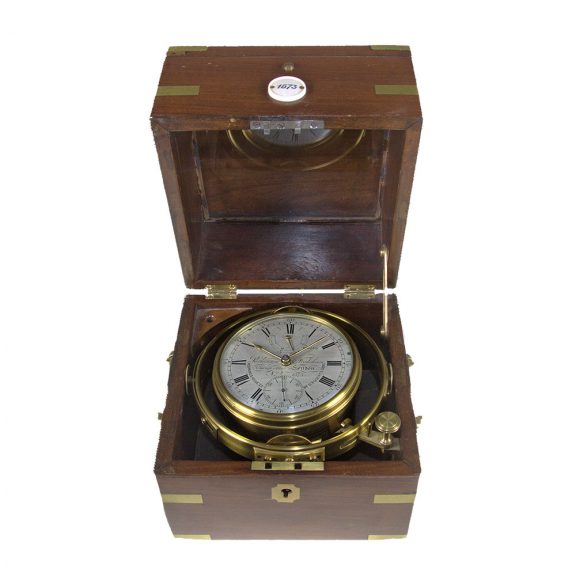English brass marine deck chronometer eight day chronometer Circa 1820 English brass marine deck chronometer eight day chronometer Circa 1820