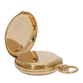 Swiss 18 carat gold watch with double complication Circa 1879