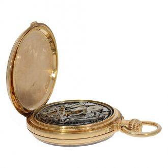 Swiss 18 carat gold watch with double complication Circa 1879