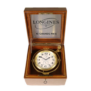 Swiss brass marine chronometer with 50 hour power reserve Circa 1950