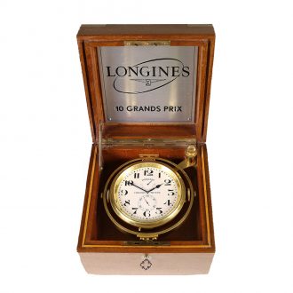 Swiss brass marine chronometer with 50 hour power reserve Circa 1950