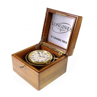 Swiss brass marine chronometer with 50 hour power reserve Circa 1950