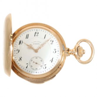 German 18 carat gold full hunter cased repeater watch Circa 1897