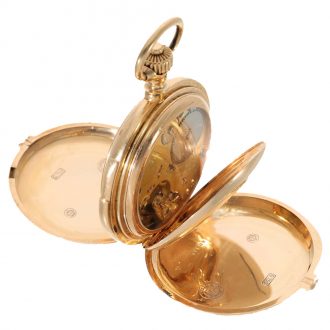 German 18 carat gold full hunter cased repeater watch Circa 1897