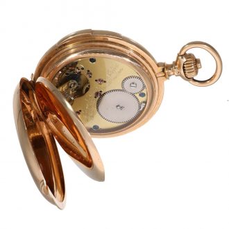 German 18 carat gold full hunter cased repeater watch Circa 1897