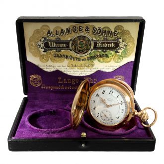 German 18 carat gold full hunter cased repeater watch Circa 1897