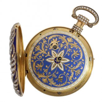 Swiss pocket watch with oriental pearls and repeater Circa 1810