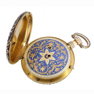 Swiss pocket watch with oriental pearls and repeater Circa 1810