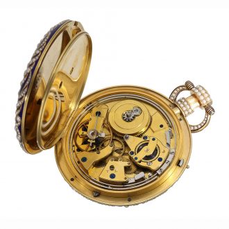 Swiss pocket watch with oriental pearls and repeater Circa 1810