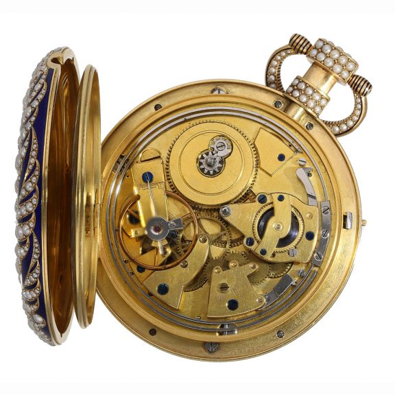 Swiss pocket watch with oriental pearls and repeater Circa 1810 Swiss pocket watch with oriental pearls and repeater Circa 1810