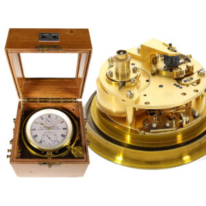 German brass marine chronometer with lever escapement Circa 1945