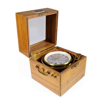 German brass marine chronometer with lever escapement Circa 1945