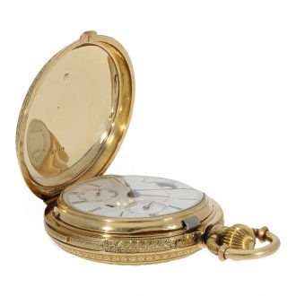 Indian 18 carat gold rare splendour hunter cased watch Circa 1880