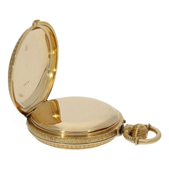 Indian 18 carat gold rare splendour hunter cased watch Circa 1880 Indian 18 carat gold rare splendour hunter cased watch Circa 1880