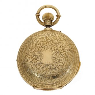 Indian 18 carat gold rare splendour hunter cased watch Circa 1880